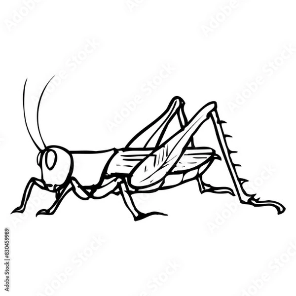 Obraz grasshopper sketch illustration