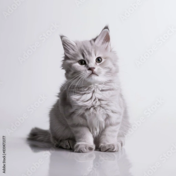 Fototapeta kitten on white background