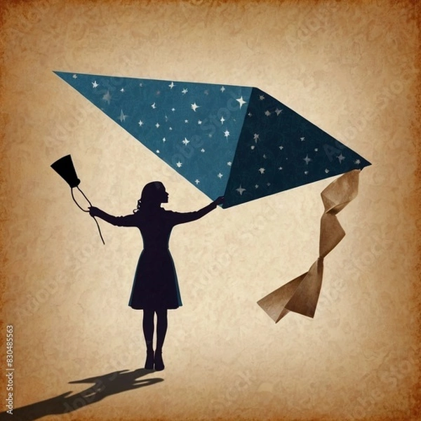 Obraz person with umbrella