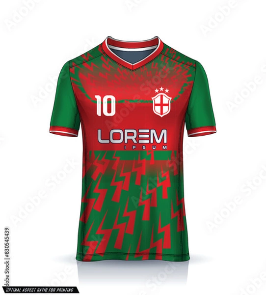 Fototapeta Soccer jersey template sport t shirt design