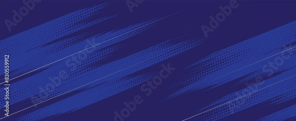 Fototapeta Halftone dots red and blue color pattern gradient grunge texture background. Dot pop art comic sport style vector illustration. grunge vector dots