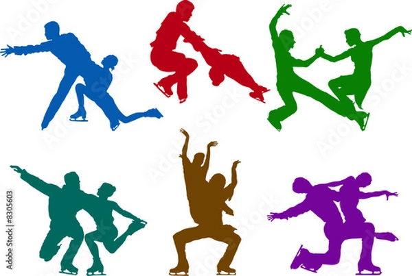 Fototapeta figure skating couples