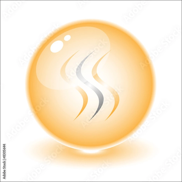 Fototapeta Vector abstract internet icon. Orange set.