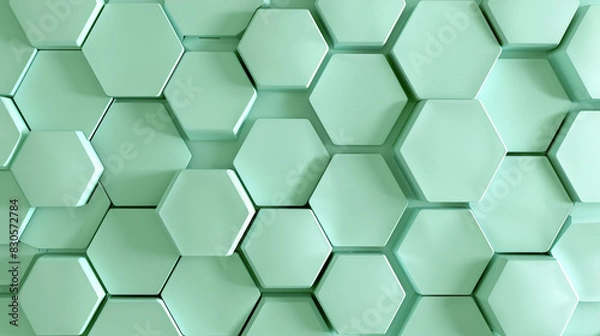 Obraz Mint green pattern radiates calm, ideal for serene digital spaces or nature-inspired designs,