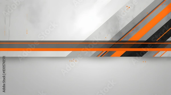 Fototapeta Digital technology orange and white stripes business wallpaper abstract poster background
