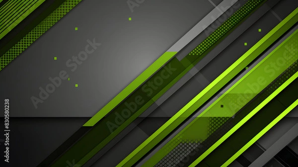 Fototapeta Digital technology green and white stripes business wallpaper abstract poster background