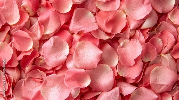 Fototapeta  A bed of pink petals topped with a layer of pink blooms, forming a flat expanse of petals