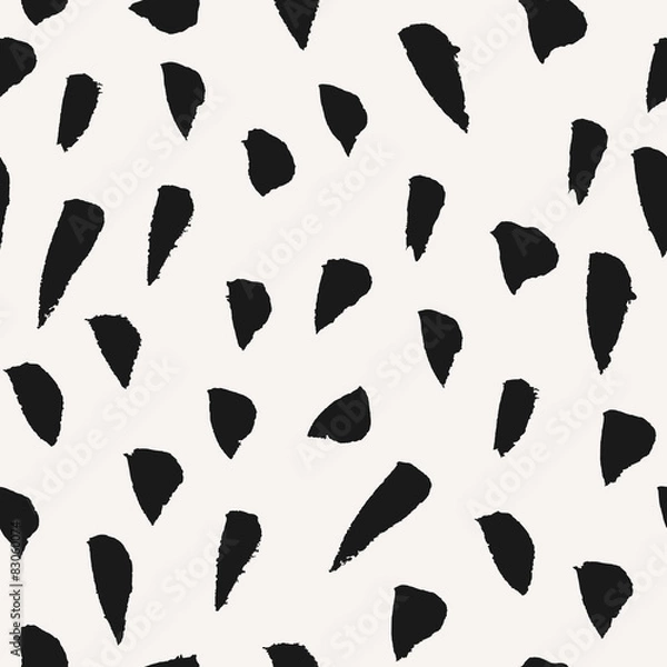 Fototapeta Hand Drawn Brush Strokes Seamless Pattern