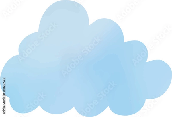Fototapeta The blue clouds look soft and have big