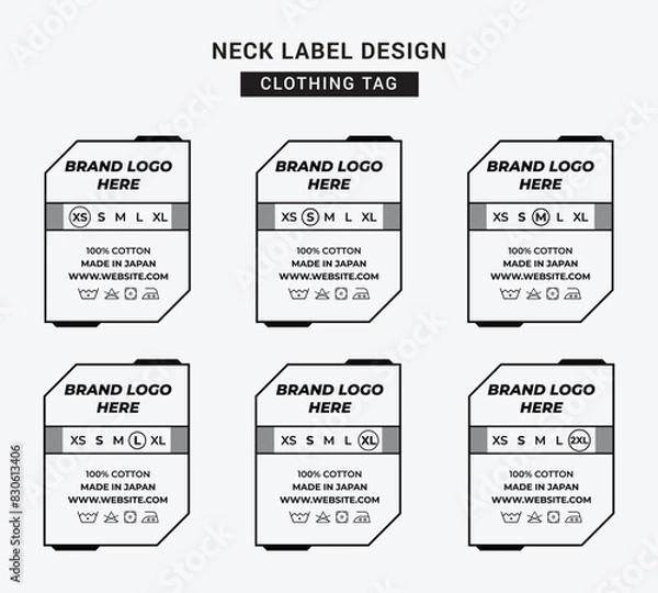 Obraz Neck Label Clothing Tag Template Concept Vector or EPS