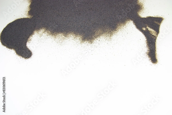 Obraz brown sand on white background
