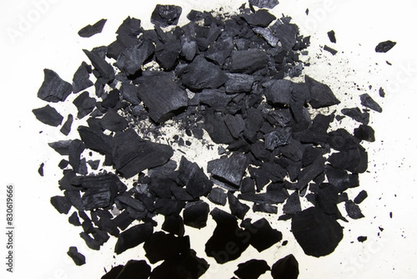 Obraz coal isolated on white background