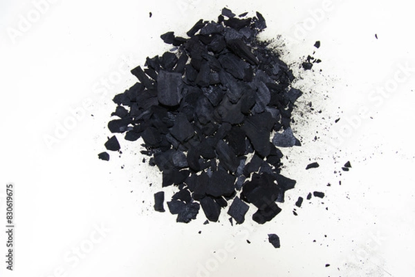 Obraz coal isolated on white background