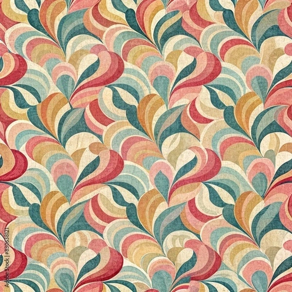 Fototapeta Abstract pastel fabric seamless pattern