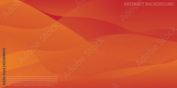 Fototapeta Abstract Background Orange wave for wallpaper, backdrop, etc. VECTOR