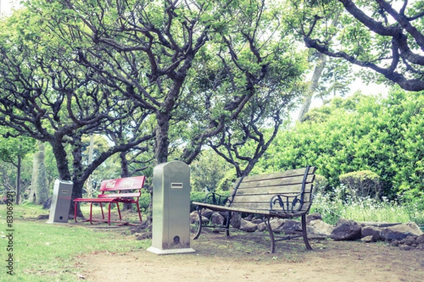 Fototapeta Scenery with the bench