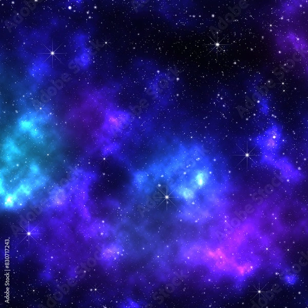 Fototapeta Abstract Blue Galaxy Backgrounds