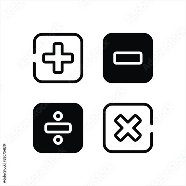 Fototapeta Elementary Maths vector icon