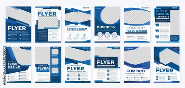 Fototapeta flyer template design with modern and minimalist style