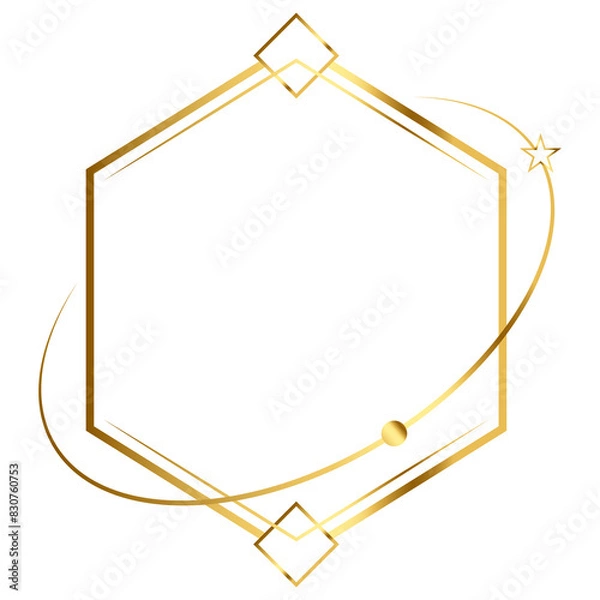 Obraz golden frame luxury style