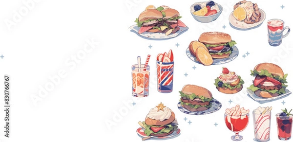 Obraz set of easter eggs with egg