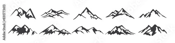 Obraz Snow Mountain Vector Set
