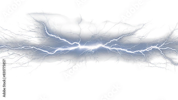 Fototapeta lightning rays on white