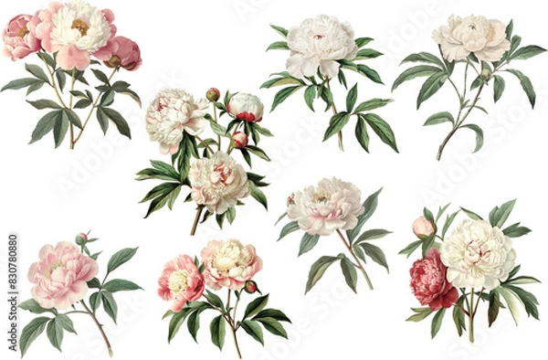 Obraz Illustration style peony