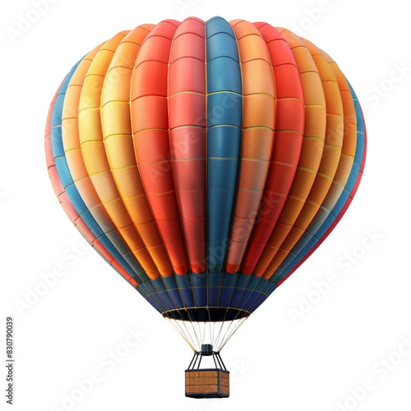 Fototapeta 3D hot air balloon isolated on white background.