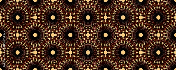 Fototapeta Vector seamless pattern with bright ethnic pattern. For printing, packaging, textiles
