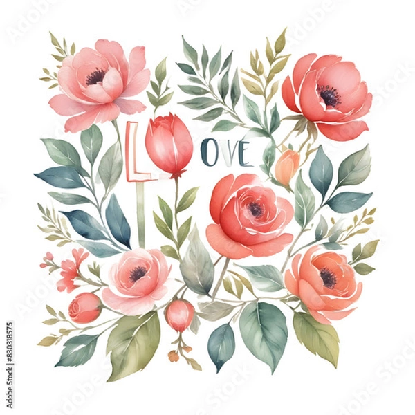 Obraz PNG seamless pattern with roses