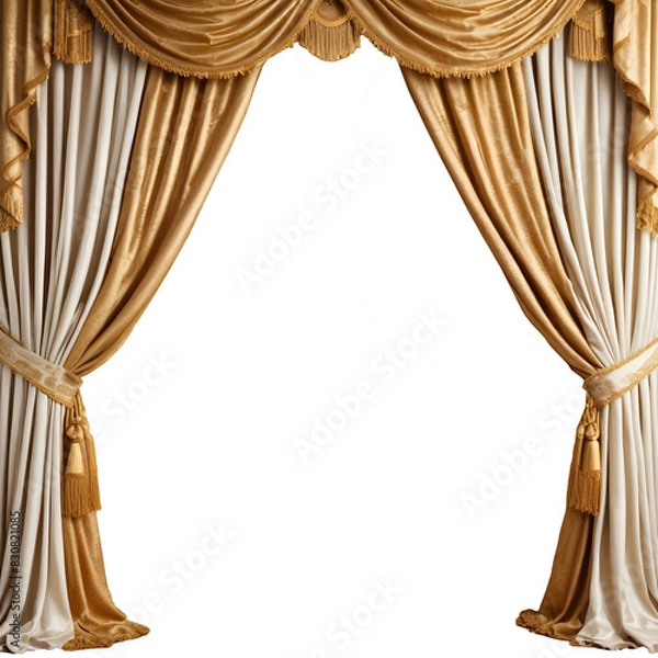 Obraz PNG golden curtain isolated 