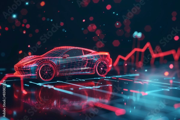 Obraz car sales graph