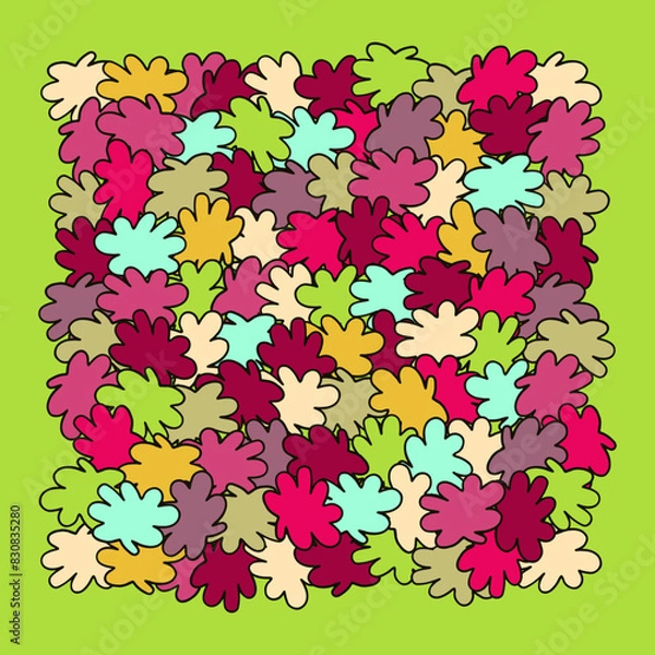 Fototapeta Autumn background multicolored leaves, autumn pattern