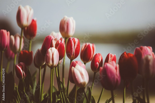 Obraz pink tulips in spring