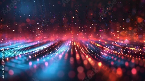 Fototapeta Abstract Digital Lightwave