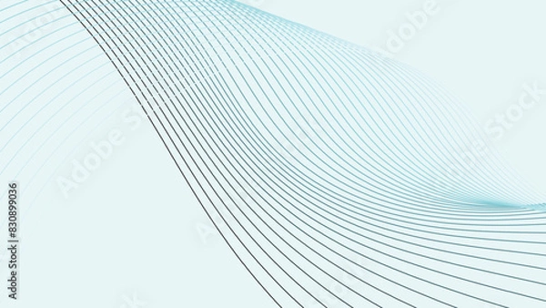 Fototapeta White abstract background with dynamic curve line