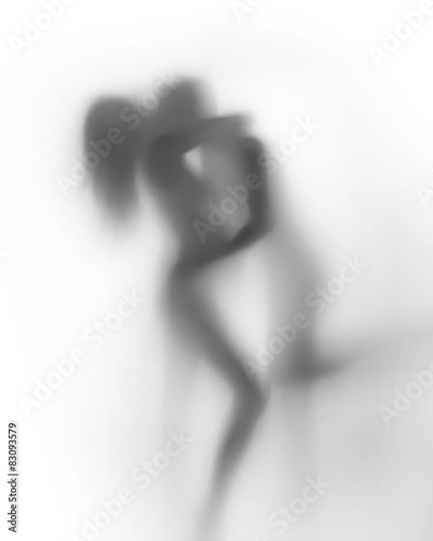 Obraz Lover couple hug silhouette