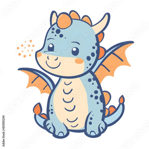 Fototapeta a cartoon of a dragon.