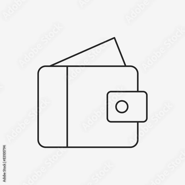 Obraz wallet line icon