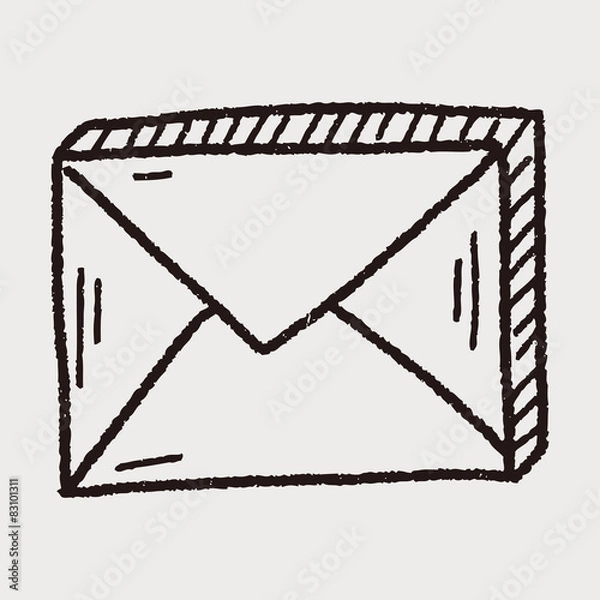 Obraz doodle send mail