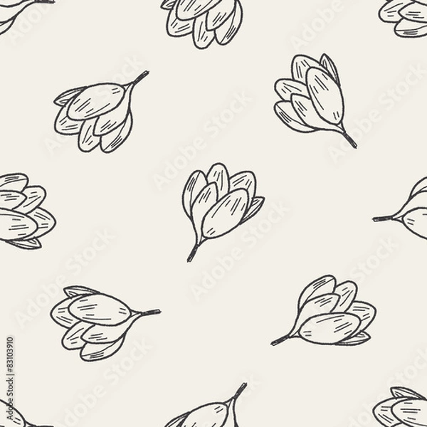 Obraz flower doodle seamless pattern background