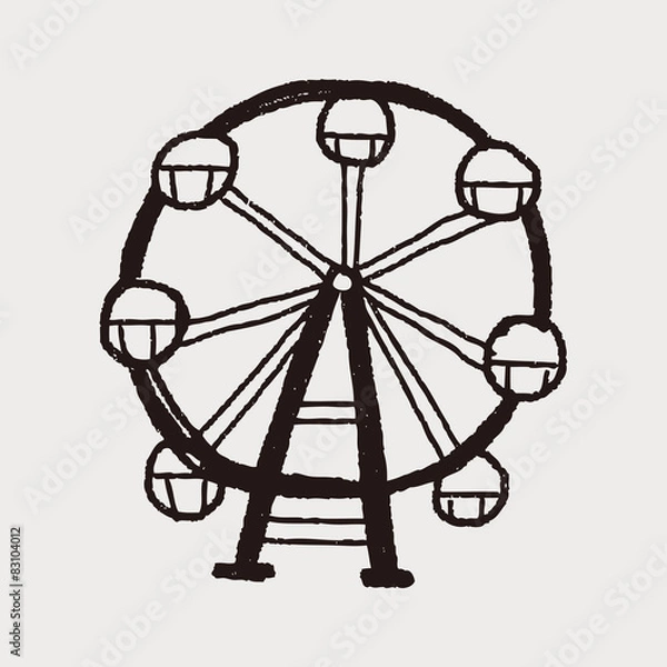 Fototapeta Ferris wheel doodle