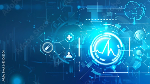 Fototapeta Health technology background vector image