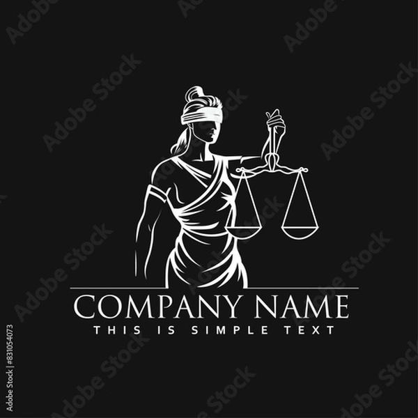 Fototapeta Law Firm Themis Logo Illustration Design EPS Vector