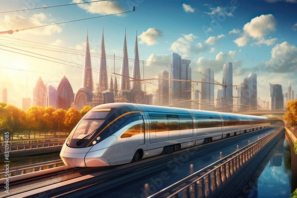 Obraz The Future of Transportation: Cutting-Edge Fast Train Technologies