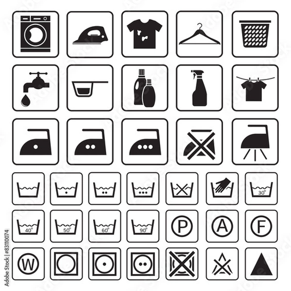 Obraz laundry and washing icon