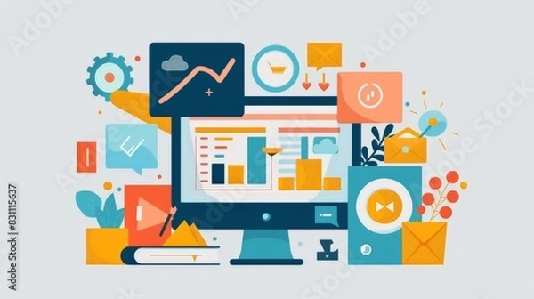 Obraz Implementing A/B testing to optimize marketing campaigns and identify the most effective messaging and creative elements.