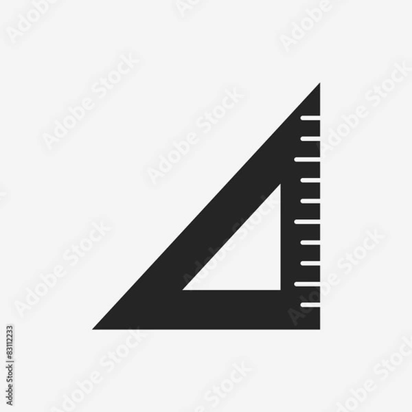 Fototapeta Triangle ruler icon