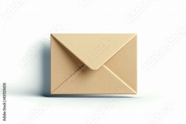 Fototapeta Envelope containing another small envelope on white surface